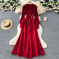 Light mature style bows strappy lantern sleeve tops high waist a-line skirt women's work clothingeleganttwo-piece setclassy sense
