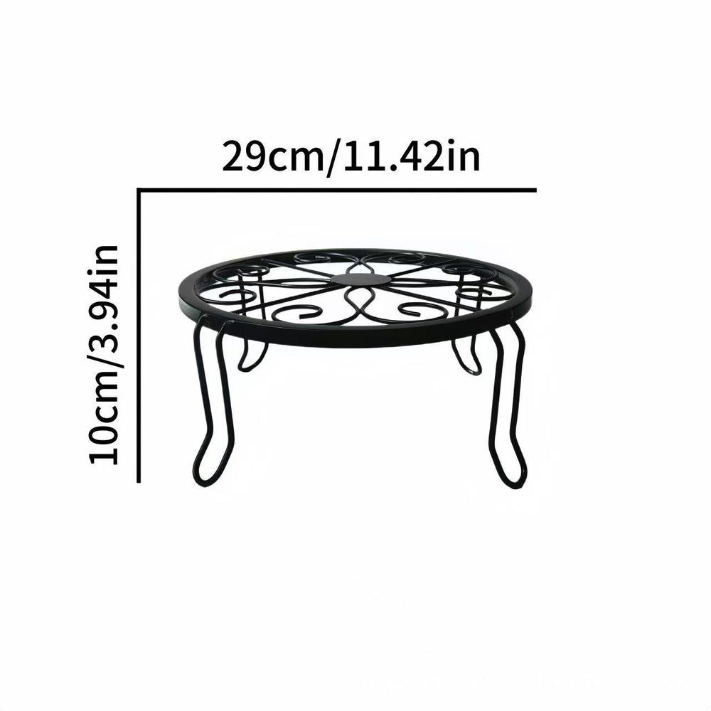 Nordic flower stand plant support heavy duty potting bracket indoor outdoor metal garden container round stand