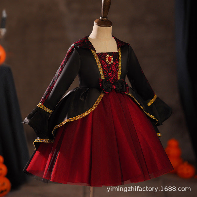 Amazon fashionnew arrival girl halloween dress vampire costume cosplay performance skirt short