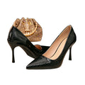 2025 summer new pointed-toe french stiletto heels women's black professional pumps sexy elegant single shoes - export quality