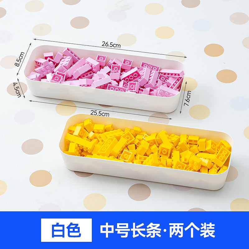 Children's toy parts sorting box Lego storage box Plastic stackable small particle building block partition storage box