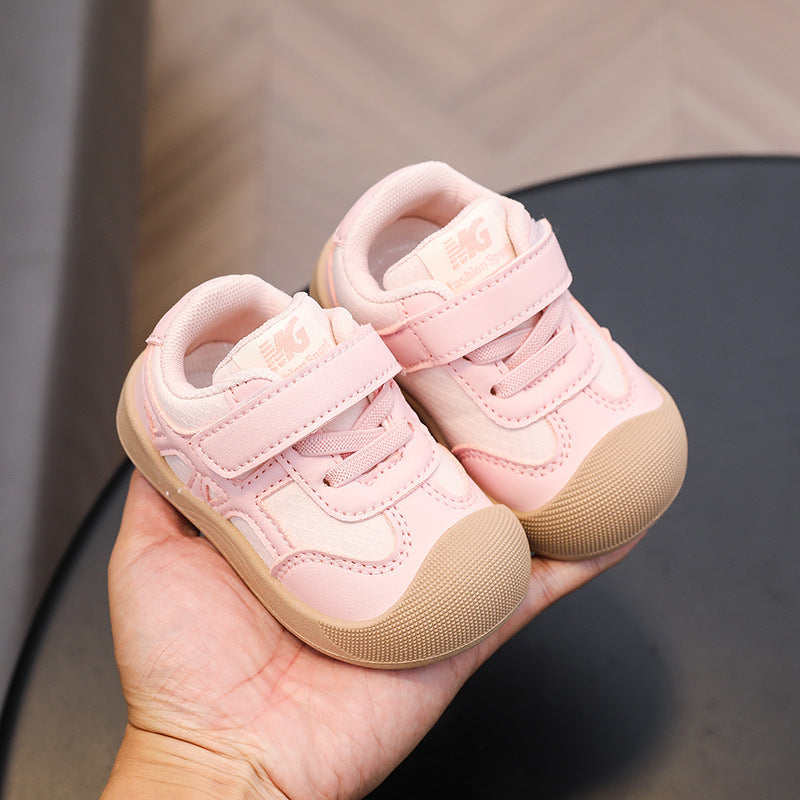 Spring autum kids sneakers soft bottom kids leather shoes men's and women's shoes lightweight functional shoes toddler shoes baby shoes single