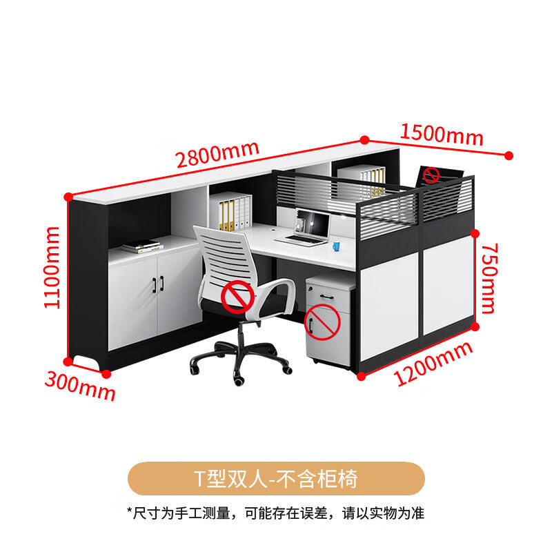 Saint li office desk - staff desk with partition, cubicle, and computer desk for finance staff