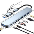 Type-c hub usb 3.0 dual port expansion dock - hub81 - connect to mouse, keyboard, and data cables for computers and tablets