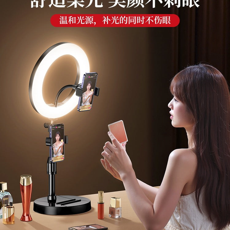 2025 new mobile phone live broadcast bracket filling lighting equipment full set of Douyin shooting support bracket selfie beauty desktop