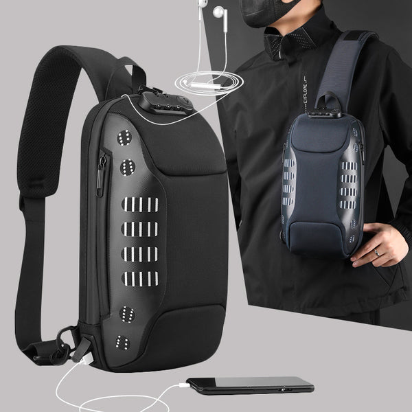 WEPOWER New Men's Trendy Brand Breast Bag Outdoor Leisure Anti-theft Crossbody Bag Large Capacity Multifunctional Shoulder Bag