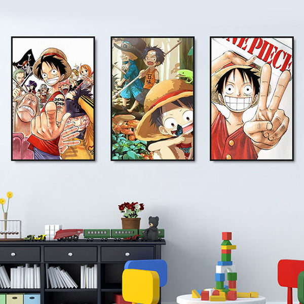 ONE PIECE decorative painting living room bedroom e-sports room role play tabletop game animation hanging painting Luffy Nautical King poster mural