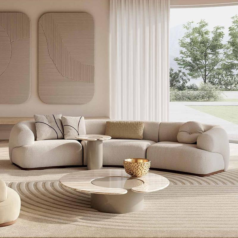Foshan furniture fabric sofa wholesale designer creative hotel club curved multi-seater living room sofa customization