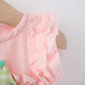 summer yellow and pink lace-trimmed girls' dress - cute, sweet, slimming, and playful for little girls