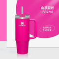 stanley straw cup 304 stainless steel large capacity thermal insulation large head ice cup adult water kettle car water cup