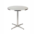 Export eames silver edge dining table modern casual korean round small apartment cafe office table desktop solid wood