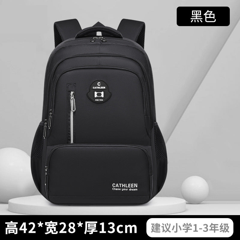 New school bags for primary and secondary school students, boys and girls, junior high school students, large-capacity backpacks, men's burden reduction, good things for school season