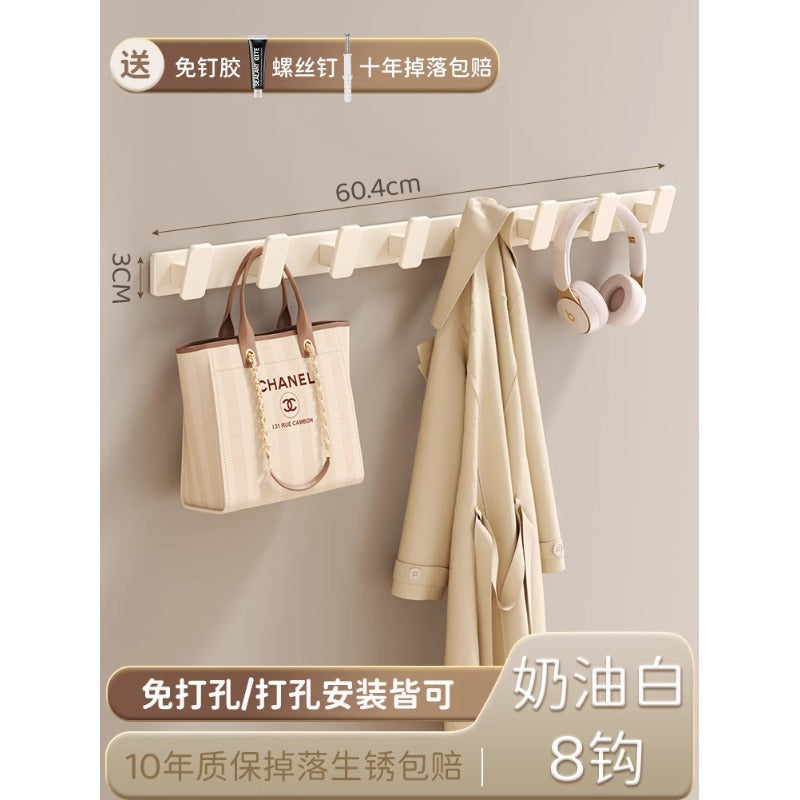 Cream style coat hook white entrance door rear hook classy entrance clothes hanger wall wall hanging without drilling