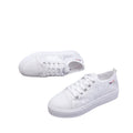fall and winternew arrivalexportplus size round toe tie backflats mesh tie backcasualwhite shoes women's spot wholesale