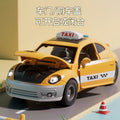 Large taxi toy for boys - inertia-powered, sound & light, educational, opening doors, car, baby birthday gift
