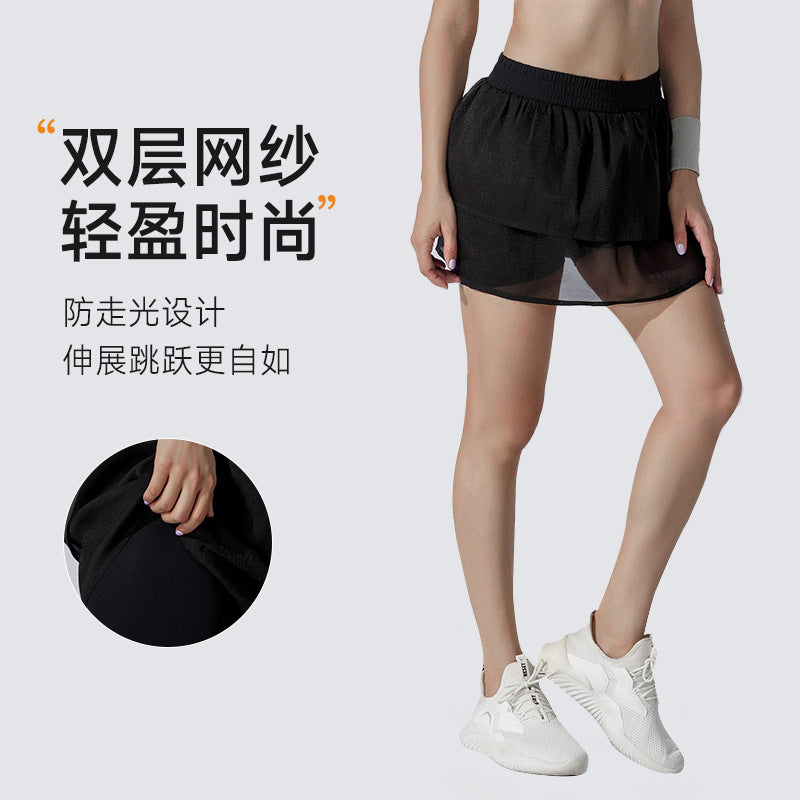 Sling sports table tennis skirt odm slimming look outdoor sportswear fitness running tennis suit women's yoga
