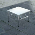 Stainless steel folding table - portable, collapsible camping, picnic, bbq table - street vendor night market - no assembly required - small square table