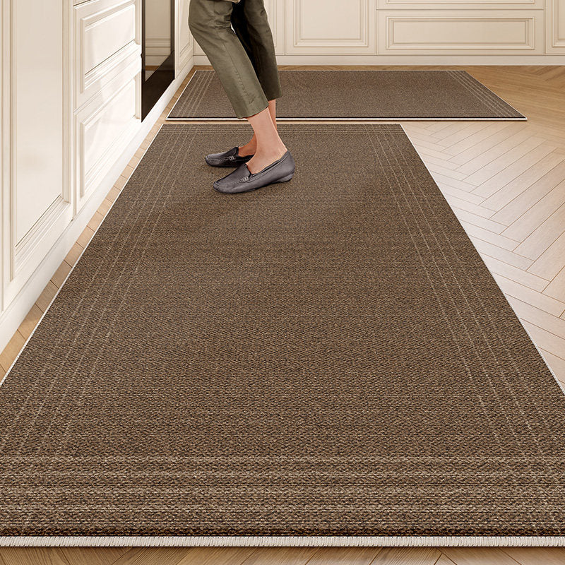 Kitchen floor mat non-slip oil-proof wipeable waterproof pure color stain-resistant mat easy-care for homethickened foot mat wholesale