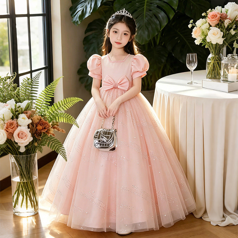 Girls' dresses: new summer  collection - forest-inspired tulle princess dress for piano recitals, birthday parties, children's hosts, and children's day celebrations