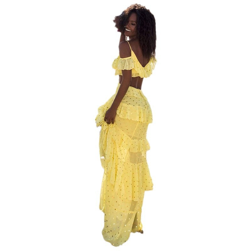 new european and american style sequin dress for cross-border , perfect for thailand, sanya, beach vacations, and travel