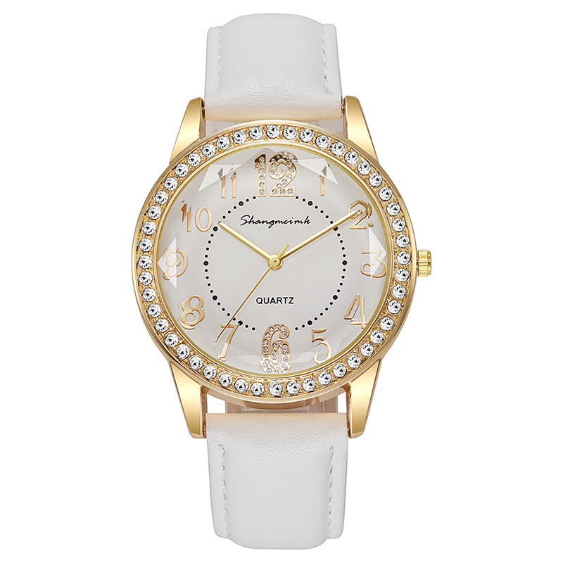 New arrivalpopular diamond-encrusted watch cross-border women's belt women's watch quartz watch manufacturer wholesale dropshipping watches