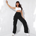 European and american clothing:  fashion hot-selling trendy multi-pocket cargo pants, high-stretch african plus-size jeans