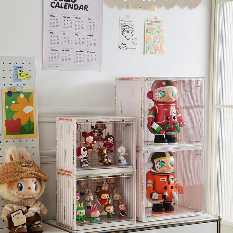 Blind box storage display stand POP MART display box figure popmart container cabinet box PET material