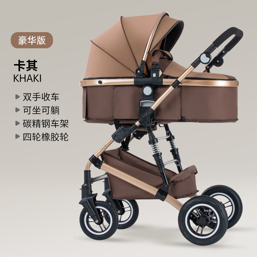 2026 new arrival: convertible baby stroller - lightweight, foldable, shock-absorbing pram for newborns and toddlers (0-3 years)