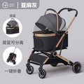 Pet stroller for cats and dogs - lightweight, foldable, and portable for teacup poodles, toy pomeranians, chihuahuas, yorkshire terriers, and bichons