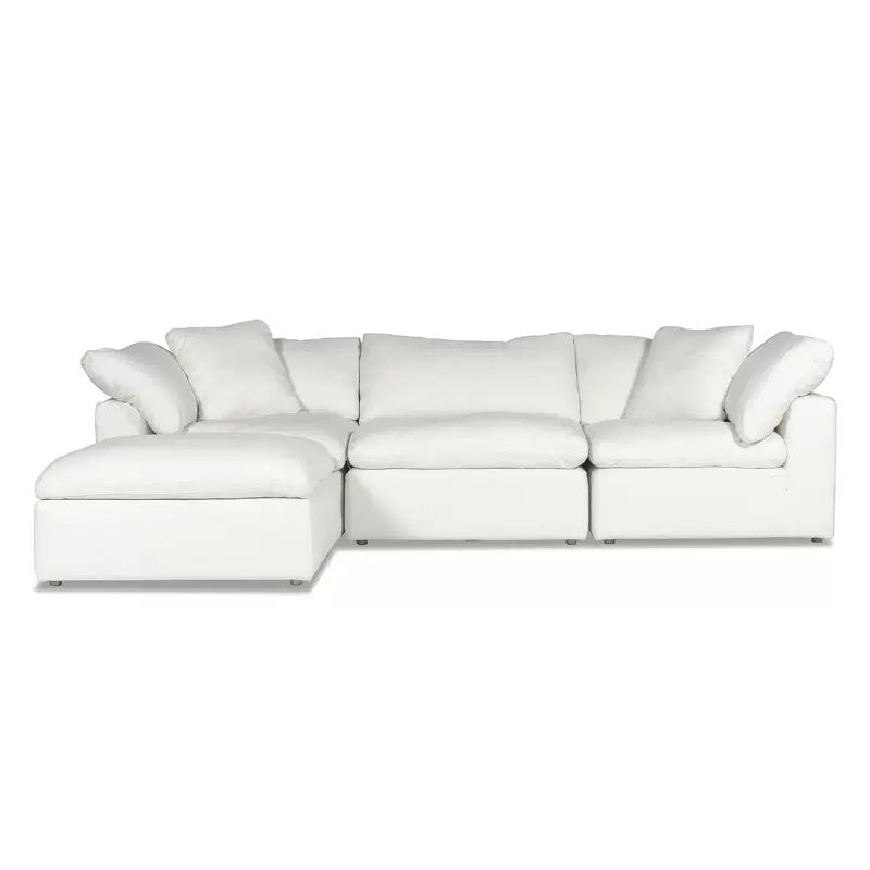 Custom cloud cloud sofa three-seater straight modern minimalist cream style down modular fabric sofa