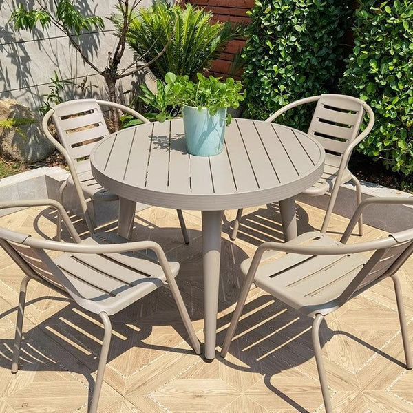 Outdoor tables and chairs courtyard outdoor leisure open-air terrace aluminum alloy dining table balcony coffee table round table