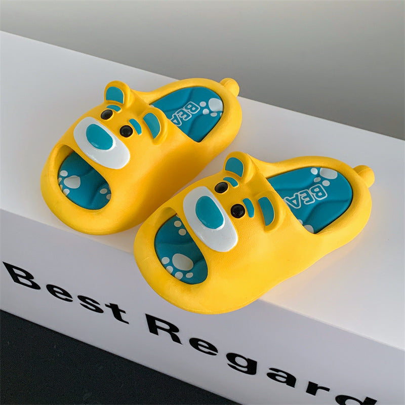 Kids' slippers - girls' summer cartoon bath slippers - baby anti-slip bathroom indoor/outdoor slides - boys' home use sandals