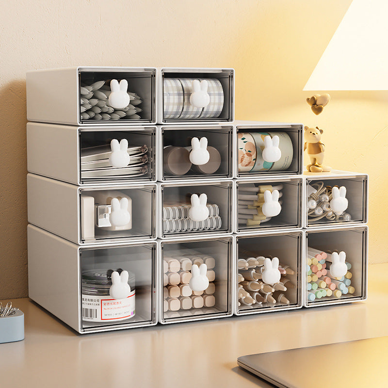 Liheng office desktop storage box, transparent small drawer storage cabinet, stationery and sundries sorting on students' desks