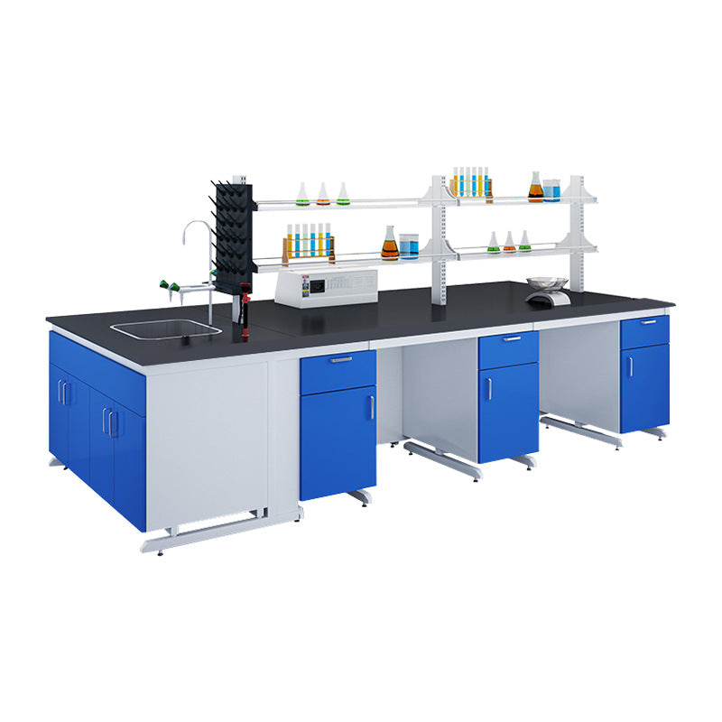 Laboratory workbench All-steel experimental bench Laboratory operation bench PP side bench Steel and wood central bench Fume hood Hanging cabinet