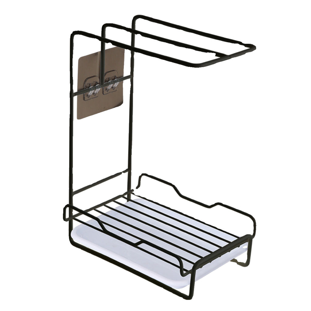rag rack, kitchen drain rack, non-punching countertop, wall-mounted sponge towel, kitchen supplies storage rack
