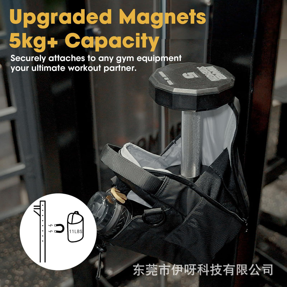 bestseller: magnetic water bottle bag with 5 strong magnets, crossbody gym bag for water bottle, phone, and keys