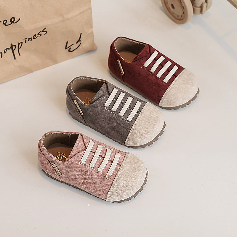 ins儿童板鞋2025春秋季新款韩版女童软底学步鞋男童防滑休闲板鞋