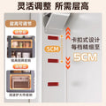 Kitchen steel storage rack floor-standing multi-layer for home microwave bowl storage cabinet dustproof multifunctional cabinet storage cabinet