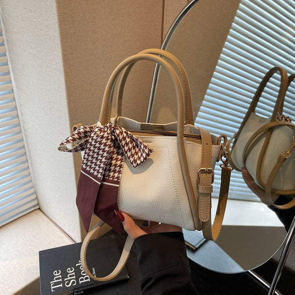 Premium lychee pattern bucket bag women 2025 new trend versatile messenger bag casual portable child bucket bag