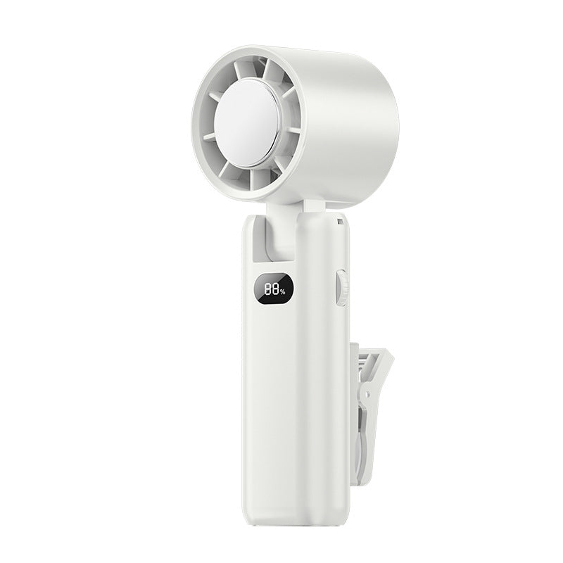 2026 new outdoor high-speed clip fan - portable digital display handheld ice cooling foldable fan wholesale