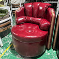 Used swivel chair godfather high back study tea room sofa oil wax first layer cowhide master slot single