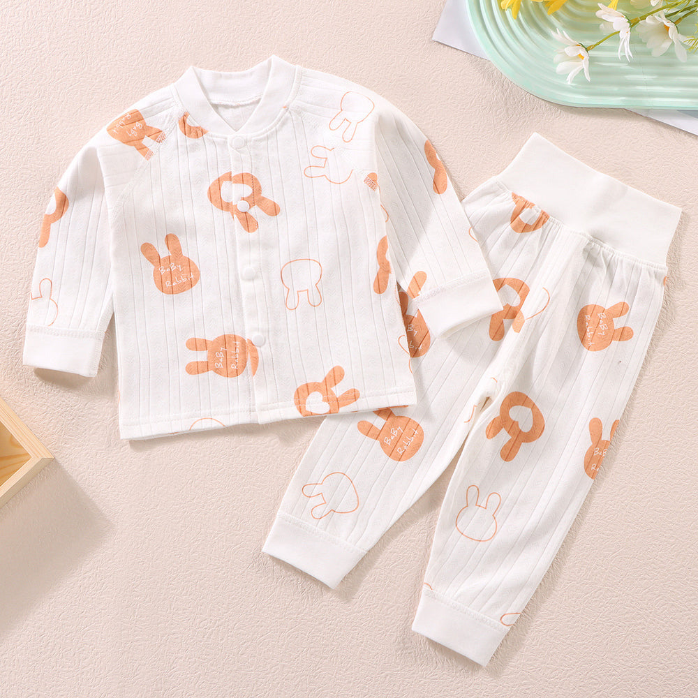 Spring & fallnew arrivalbabyintimatessuit cotton type a bonelesskids autumn clothes long johns baby high waist pants home clothes