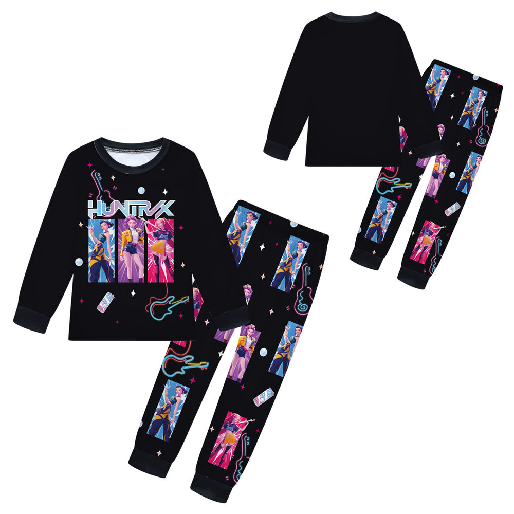 witcher squad two-piece set: 3d printed kids' outfit, long sleeve and pants set for mid-to-large children