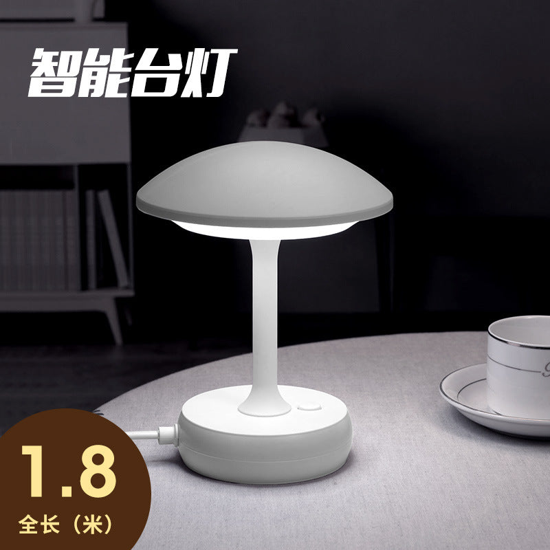 Remote control led lamp with switch socket plug - perfect for bedroom, dorm, desk, bedside table, eye protection, and night light