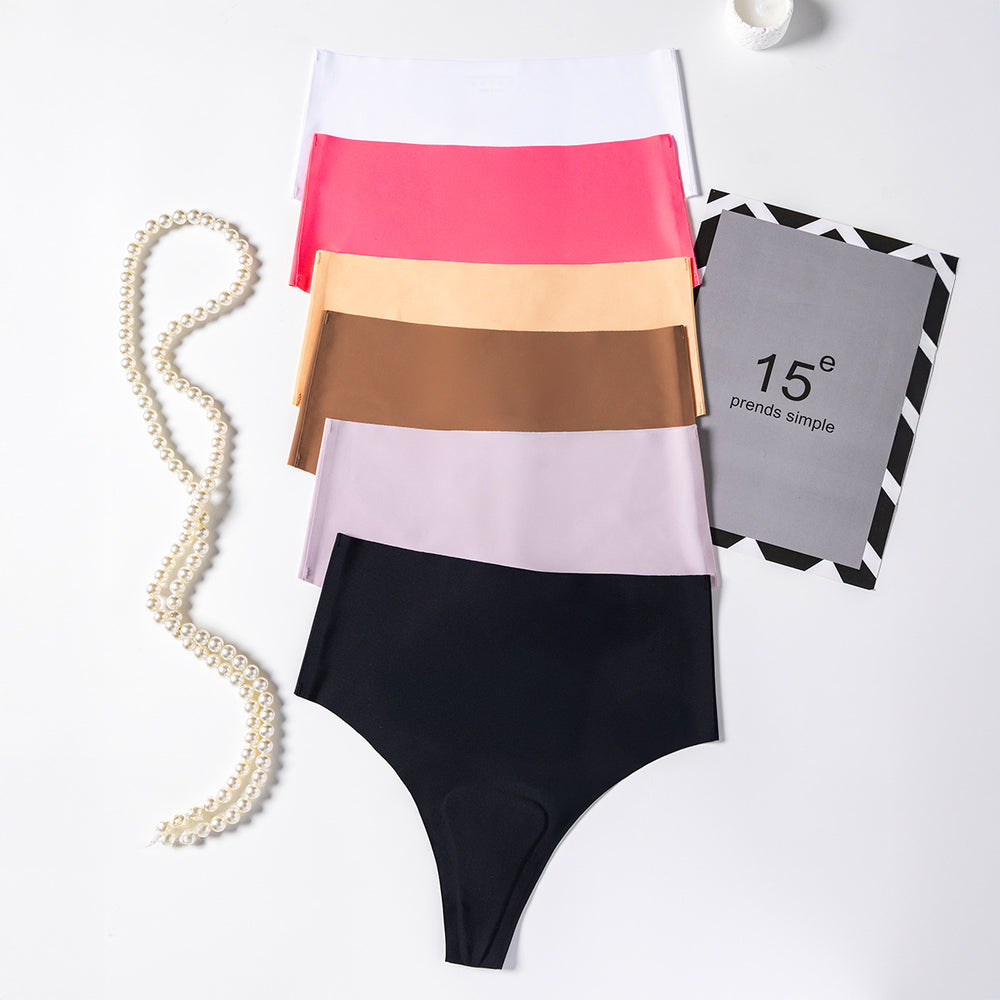 exclusive multi-color combination high waist seamless underwear women's sports yoga ice silk quick-drying anti-embarrassment line underwear