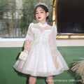 New girls' export dresses: long-sleeved mesh autumn/winter princess dresses for children - wholesale for hosts and piano performances