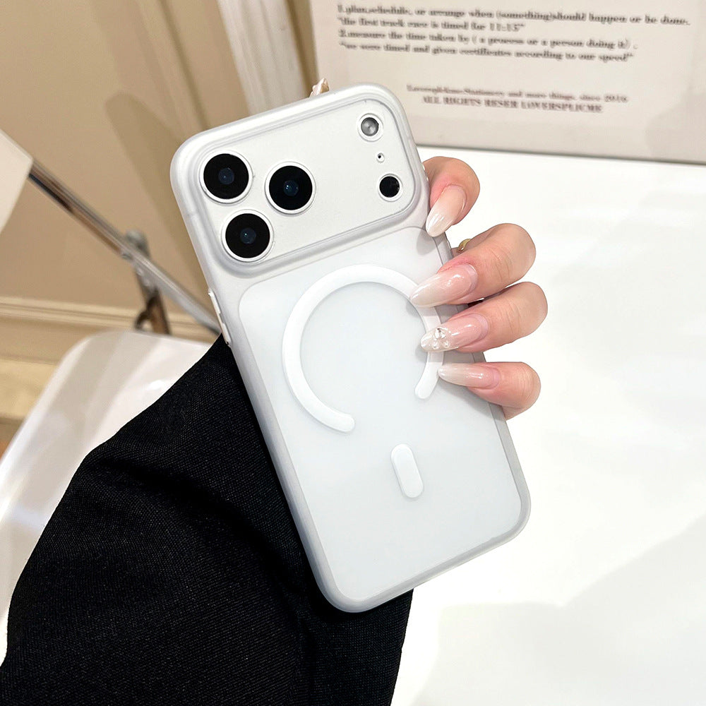 Ultra-thin matte magnetic case suitable for apple 17promax mobile phone case, thin, stain-resistant and versatile iphone18 hard case