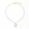 European and american cross-border e-commerce new jewelry: autumn/winter fashion pearl cross pendant versatile diamond-encrusted fishtail necklace for women