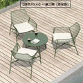 Three chairs and one table green