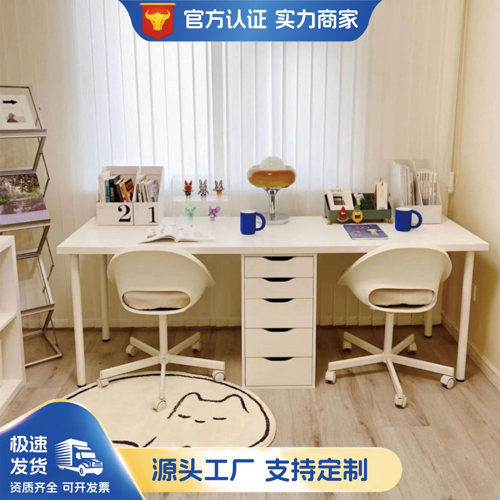 Computer desk desk casualwhitekids study table for home student writing desk double long office desk dressing table